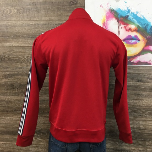 Vintage Old Navy Y2K Red Track Jacket Barcelona Athletic Club Mens Size L Zip Up - Picture 3 of 7